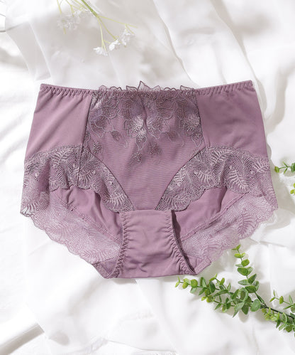【5枚セット】ボタニカル刺繍レースドッキングショーツ