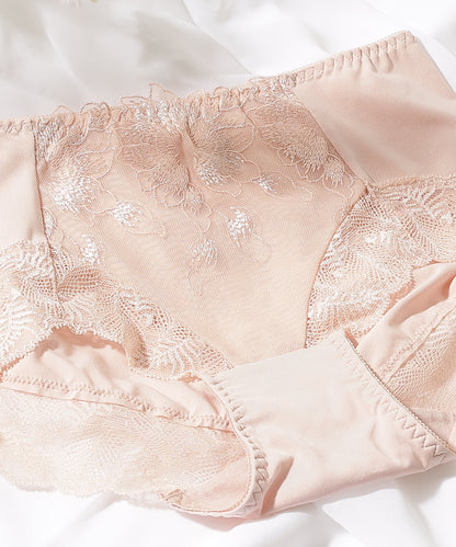 【5枚セット】ボタニカル刺繍レースドッキングショーツ