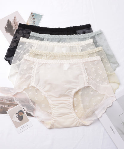 【5枚セット】レースドッキングスカラップレッグショーツ
