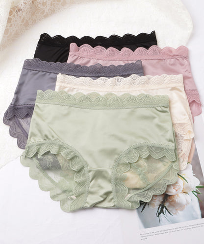 【5枚セット】バックレーススカラップデザインショーツ