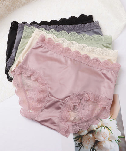 【5枚セット】バックレーススカラップデザインショーツ