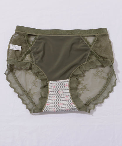 【4枚セット】レースドッキングカットアウトリボンショーツ