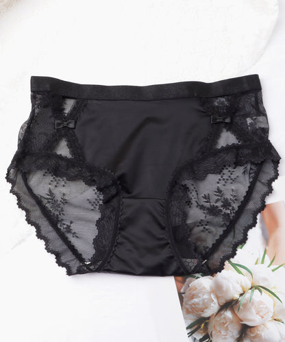 【4枚セット】レースドッキングカットアウトリボンショーツ