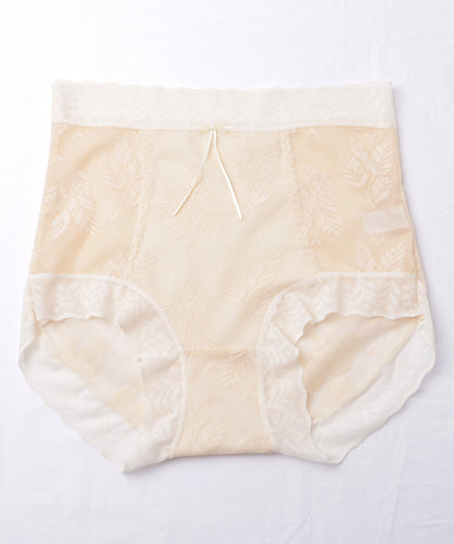 【6枚セット】ハイウエストボタニカルレース補正ショーツ