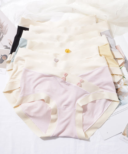 【6枚セット】スカラップリボン配色マタニティショーツ