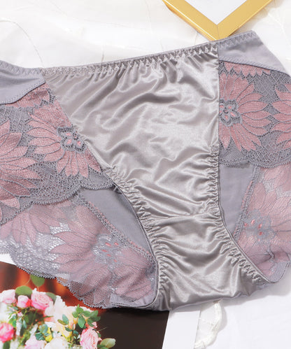 【5枚セット】ビッグフラワーレースドッキングショーツ