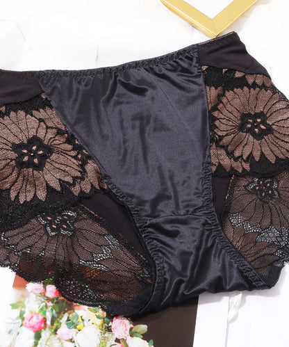 【5枚セット】ビッグフラワーレースドッキングショーツ