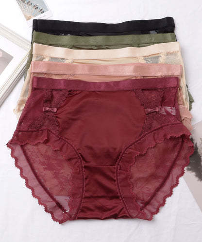 【5枚セット】レースドッキングサテンフィットショーツ