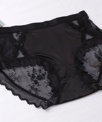 【5枚セット】レースドッキングサテンフィットショーツ