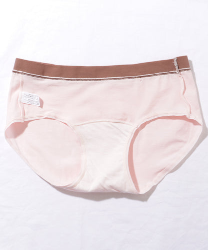 【6枚セット】 ハート付き バイカラー ロング クロッチ ショーツ