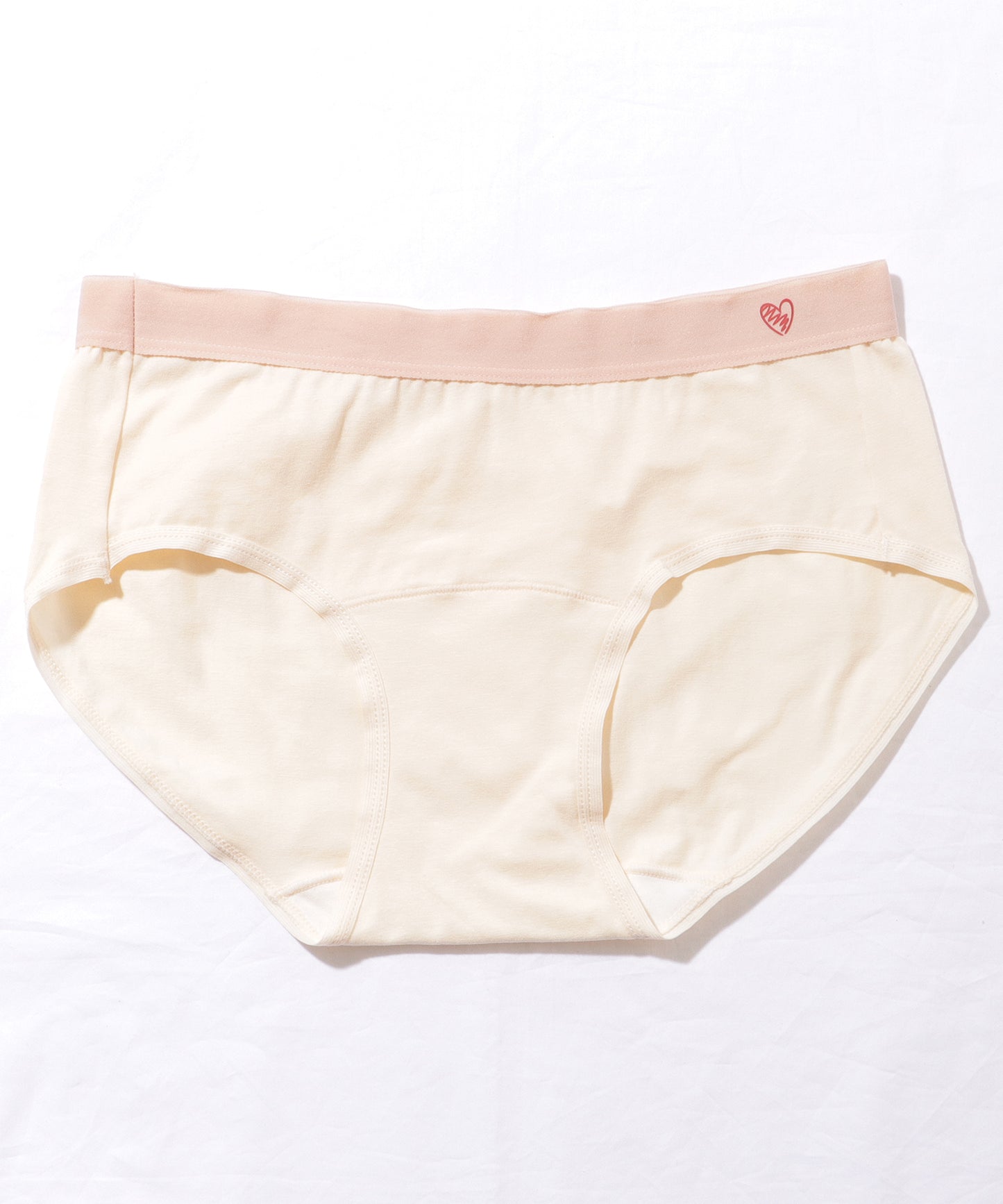 【6枚セット】 ハート付き バイカラー ロング クロッチ ショーツ