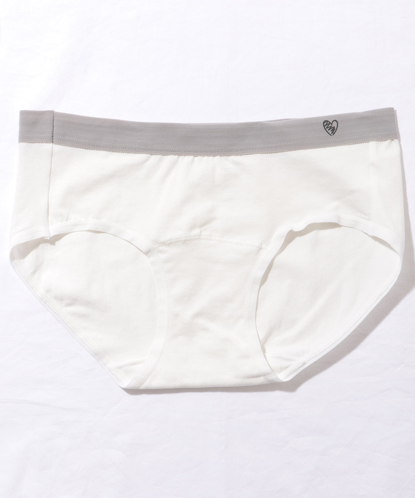 【6枚セット】 ハート付き バイカラー ロング クロッチ ショーツ