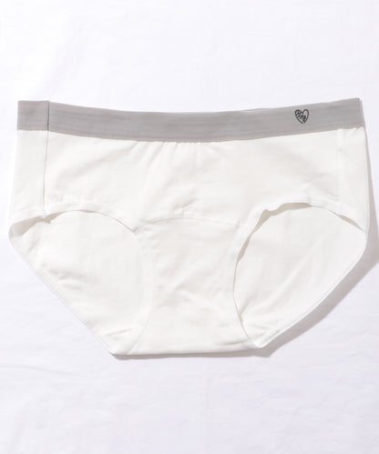 【6枚セット】 ハート付き バイカラー ロング クロッチ ショーツ