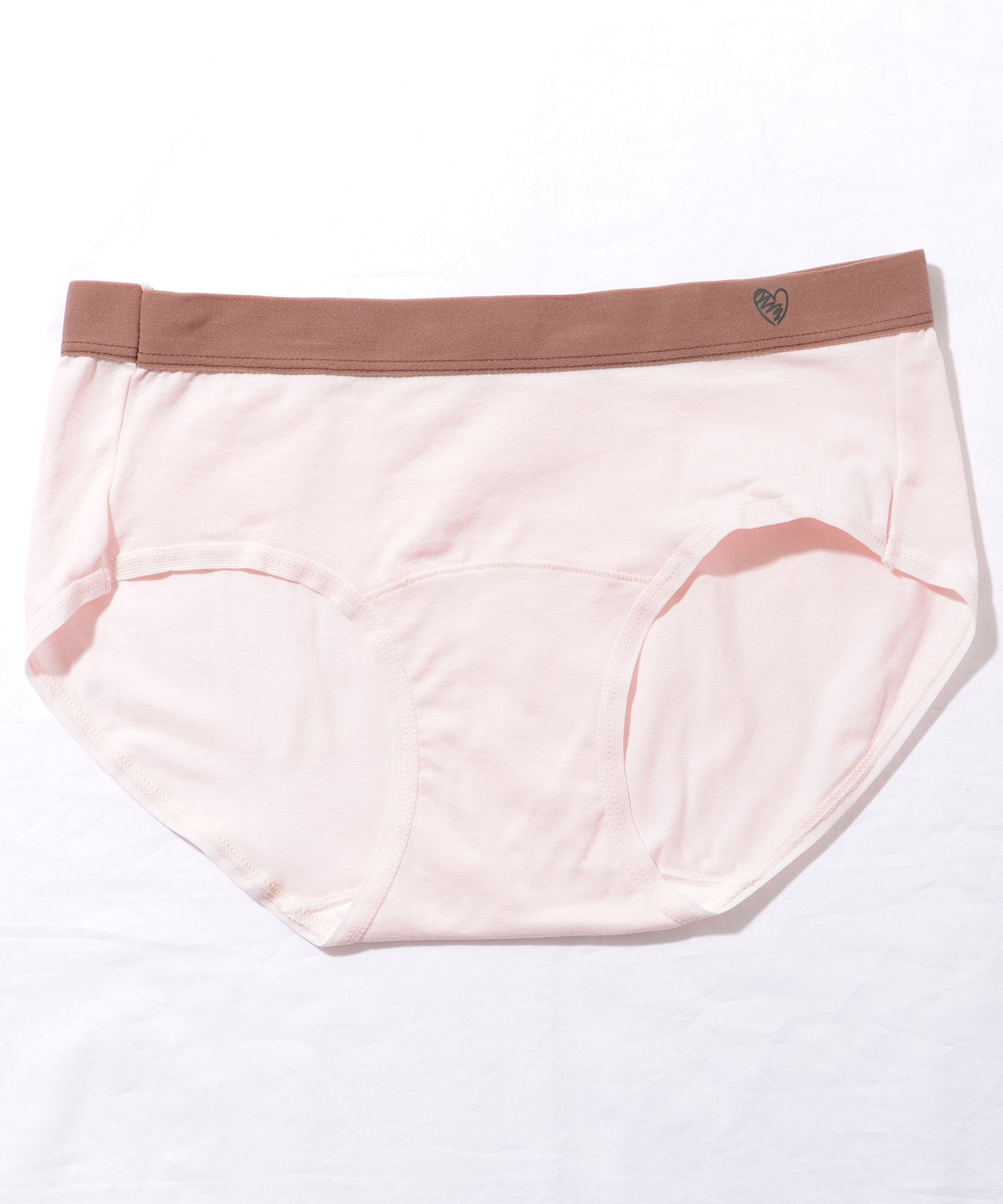【6枚セット】 ハート付き バイカラー ロング クロッチ ショーツ