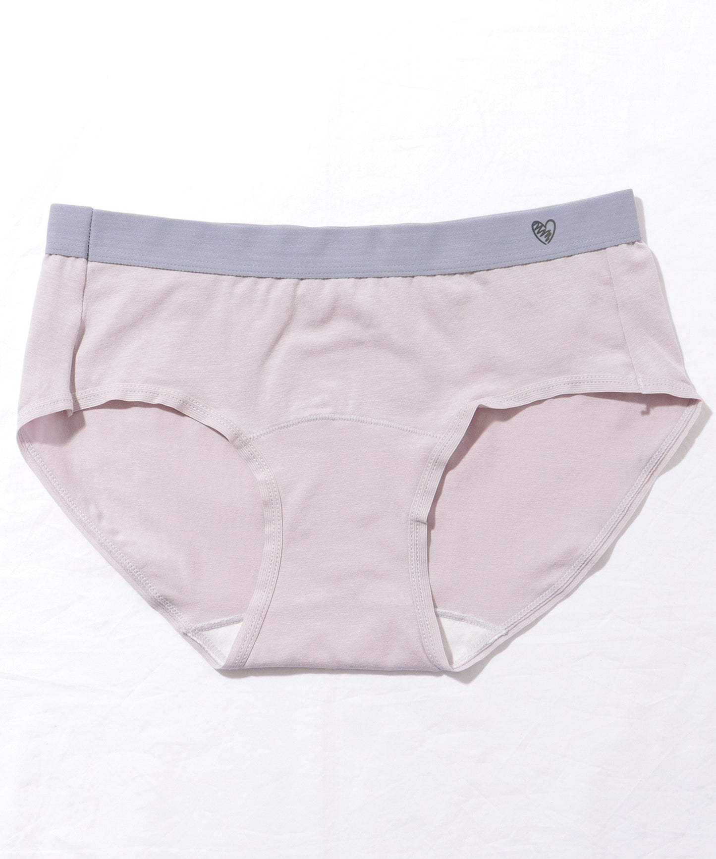 【6枚セット】 ハート付き バイカラー ロング クロッチ ショーツ