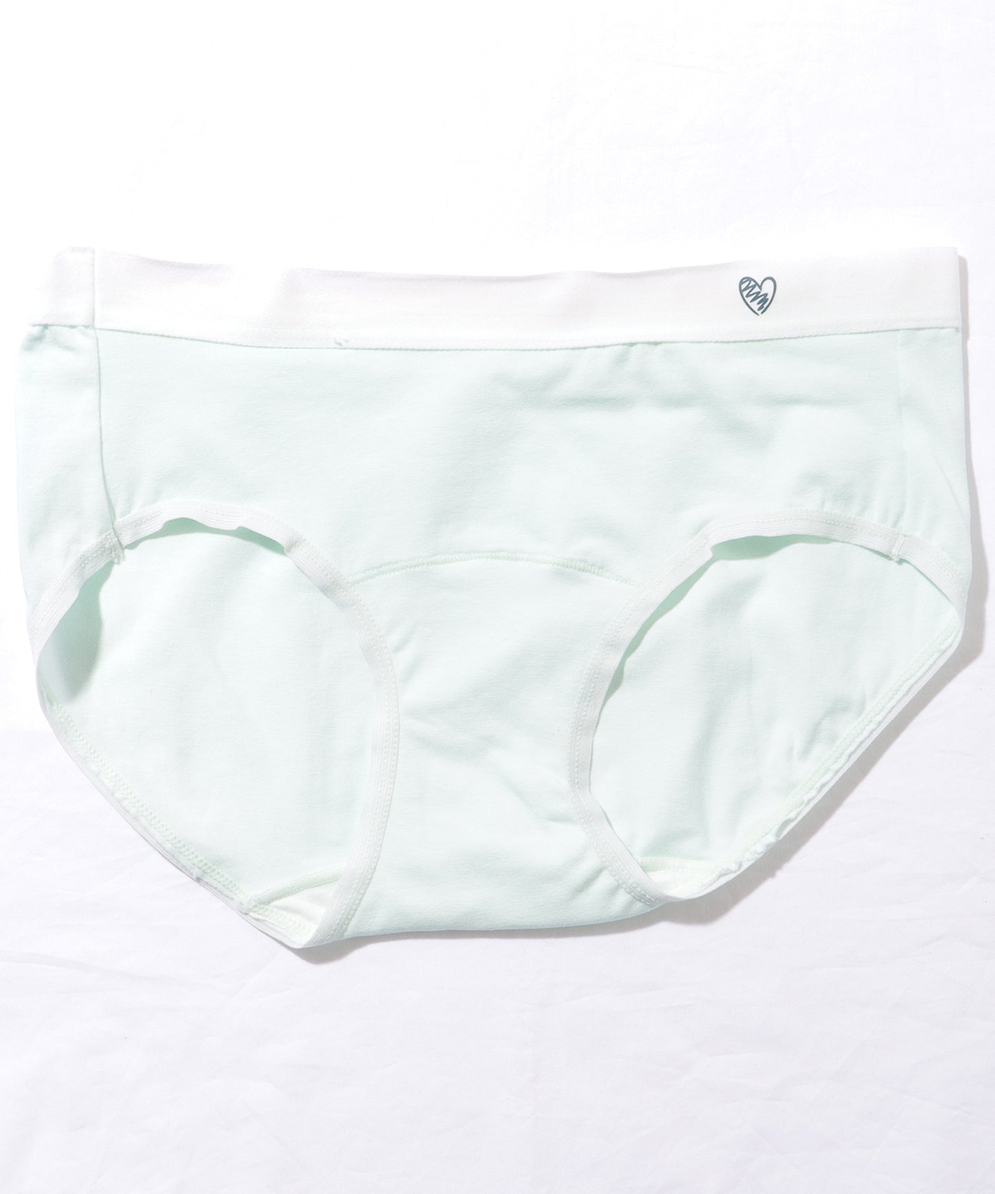 【6枚セット】 ハート付き バイカラー ロング クロッチ ショーツ
