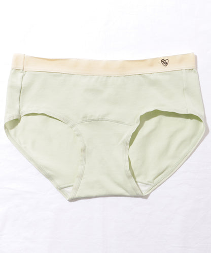 【6枚セット】 ハート付き バイカラー ロング クロッチ ショーツ