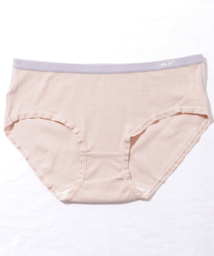 【5枚セット】 バイカラー ベーシック コットン ミドル ショーツ