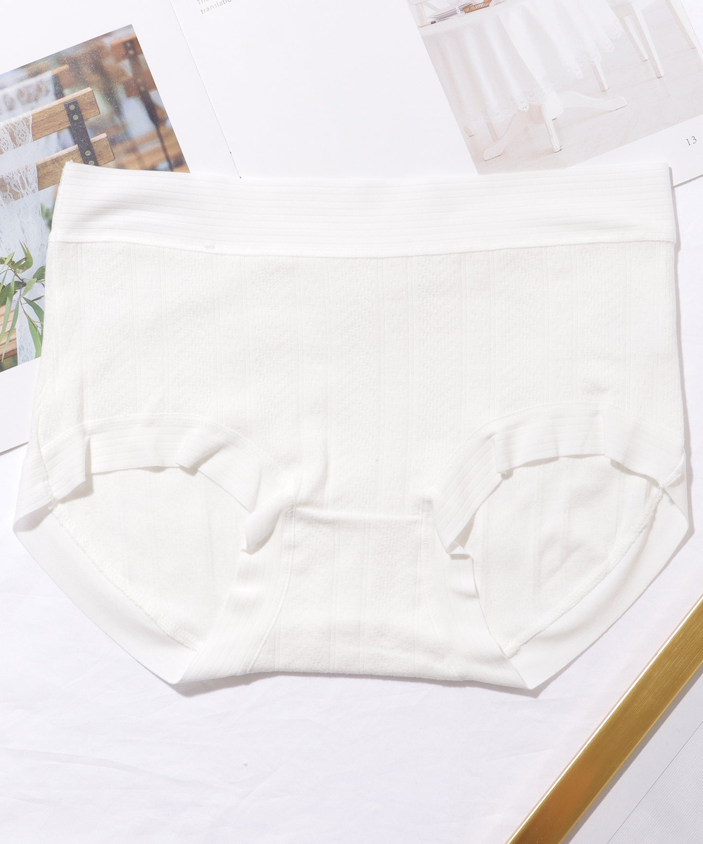 【6枚セット】 ソリッドカラー フレンチ ストライプ ボーイズレッグ ショーツ
