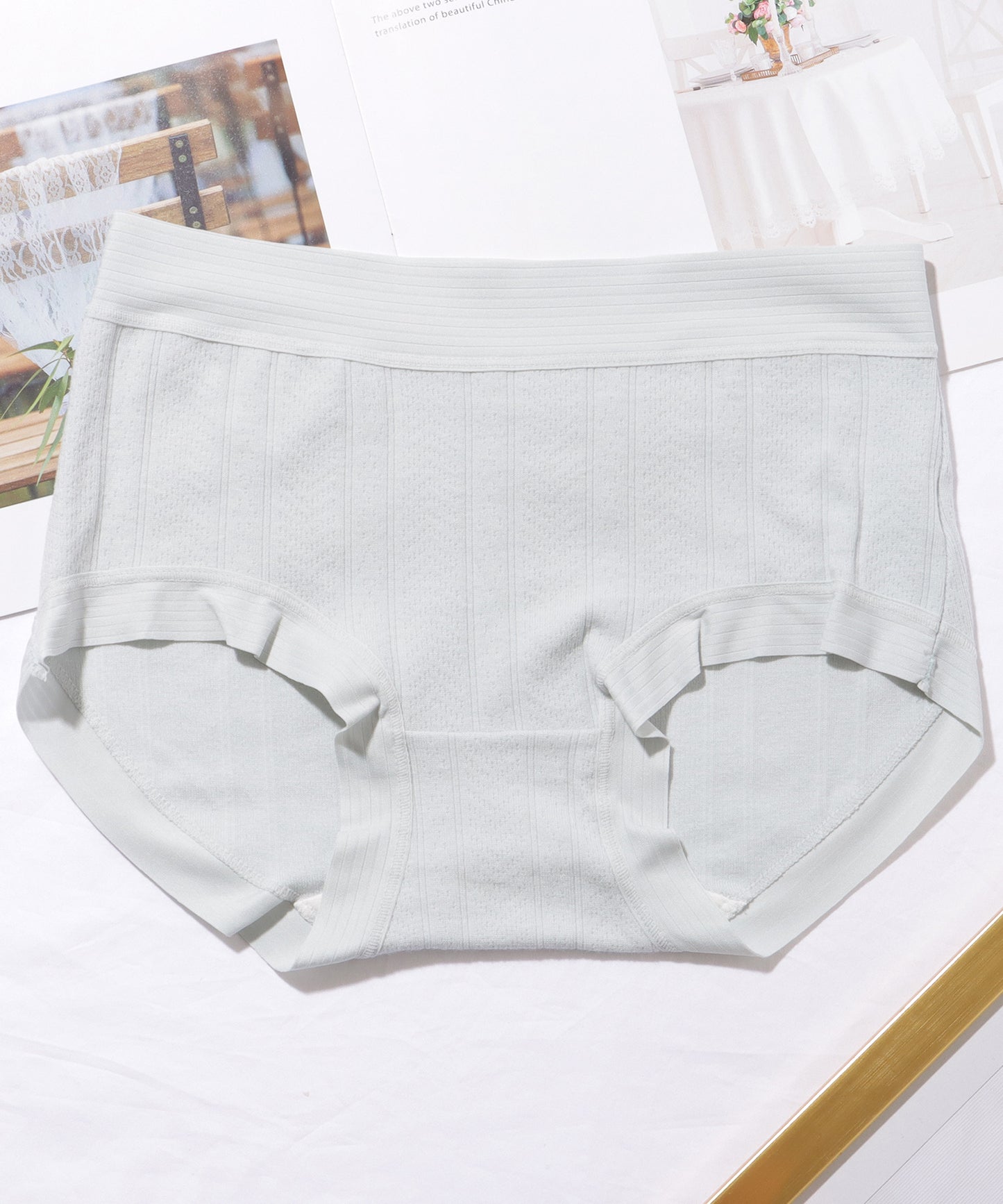 【6枚セット】 ソリッドカラー フレンチ ストライプ ボーイズレッグ ショーツ