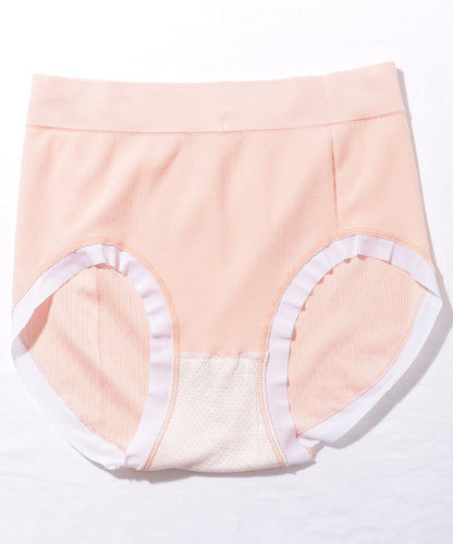 【8枚セット】 ソリッドカラー リボン付き フレンチ ストライプ ショーツ