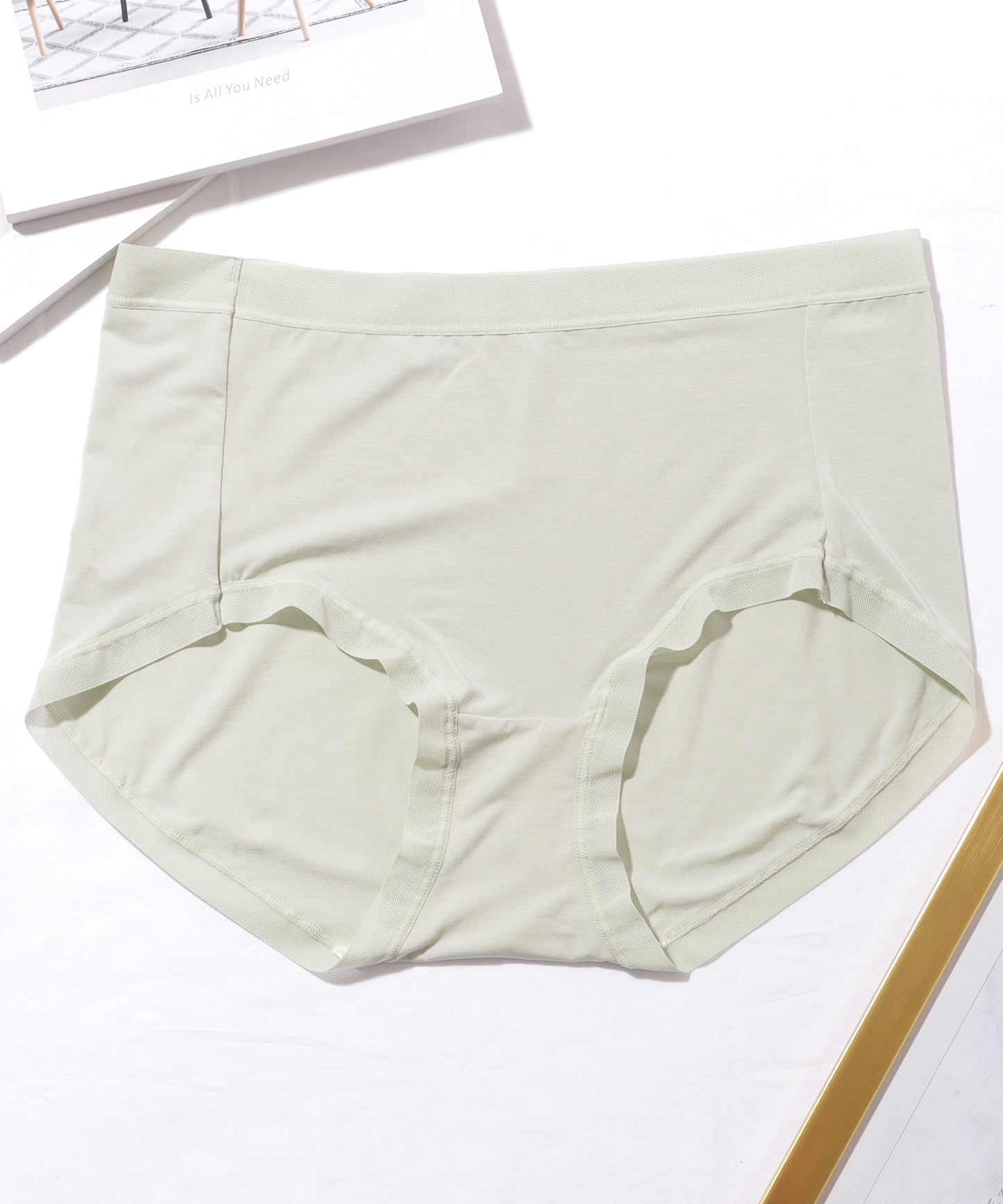 【5枚セット】 ソリッドカラー ハイウエスト ボーイズレッグ ショーツ