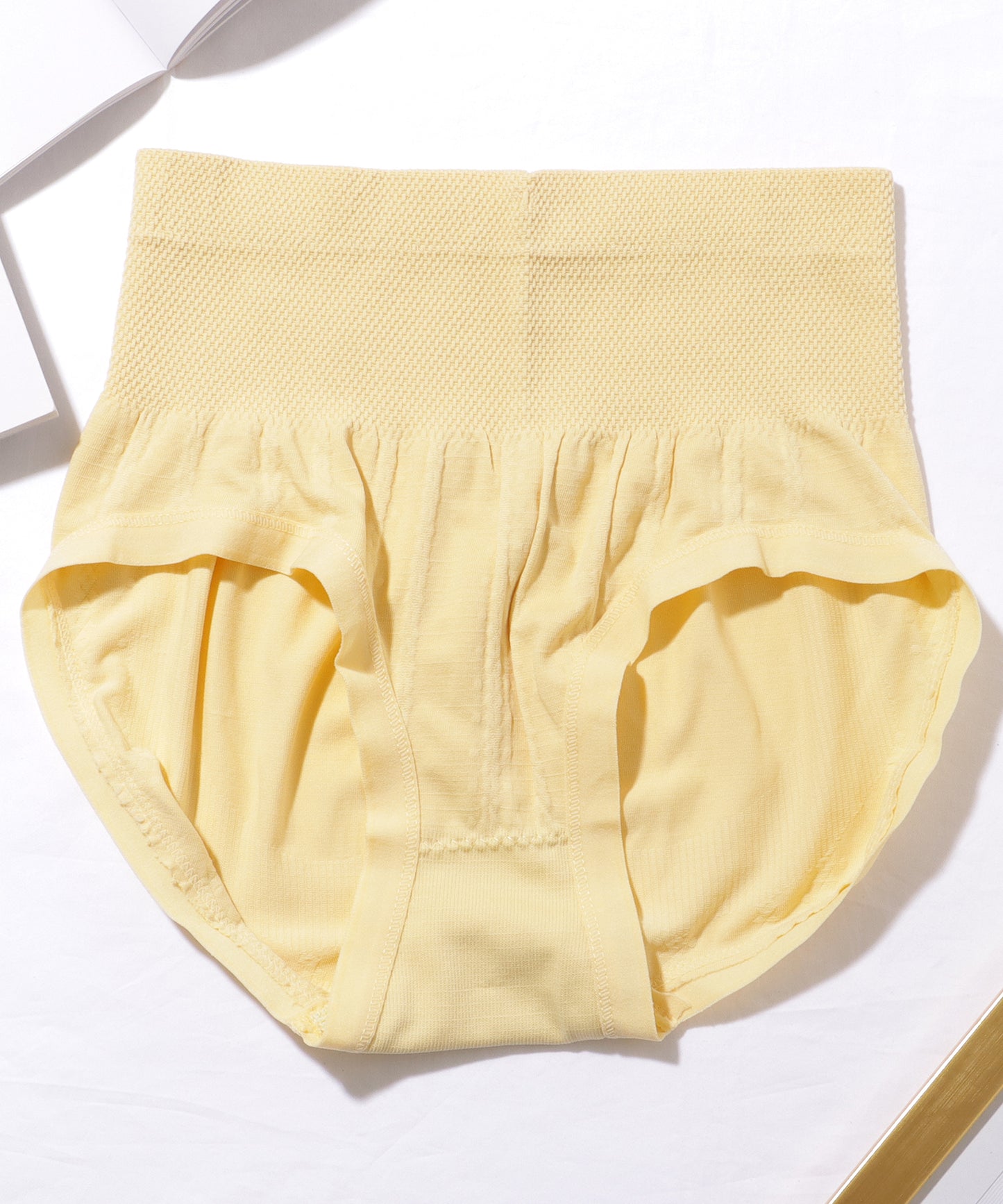 【7枚セット】 ソリッドカラー ハイウエスト ボーイズレッグ フィット ショーツ