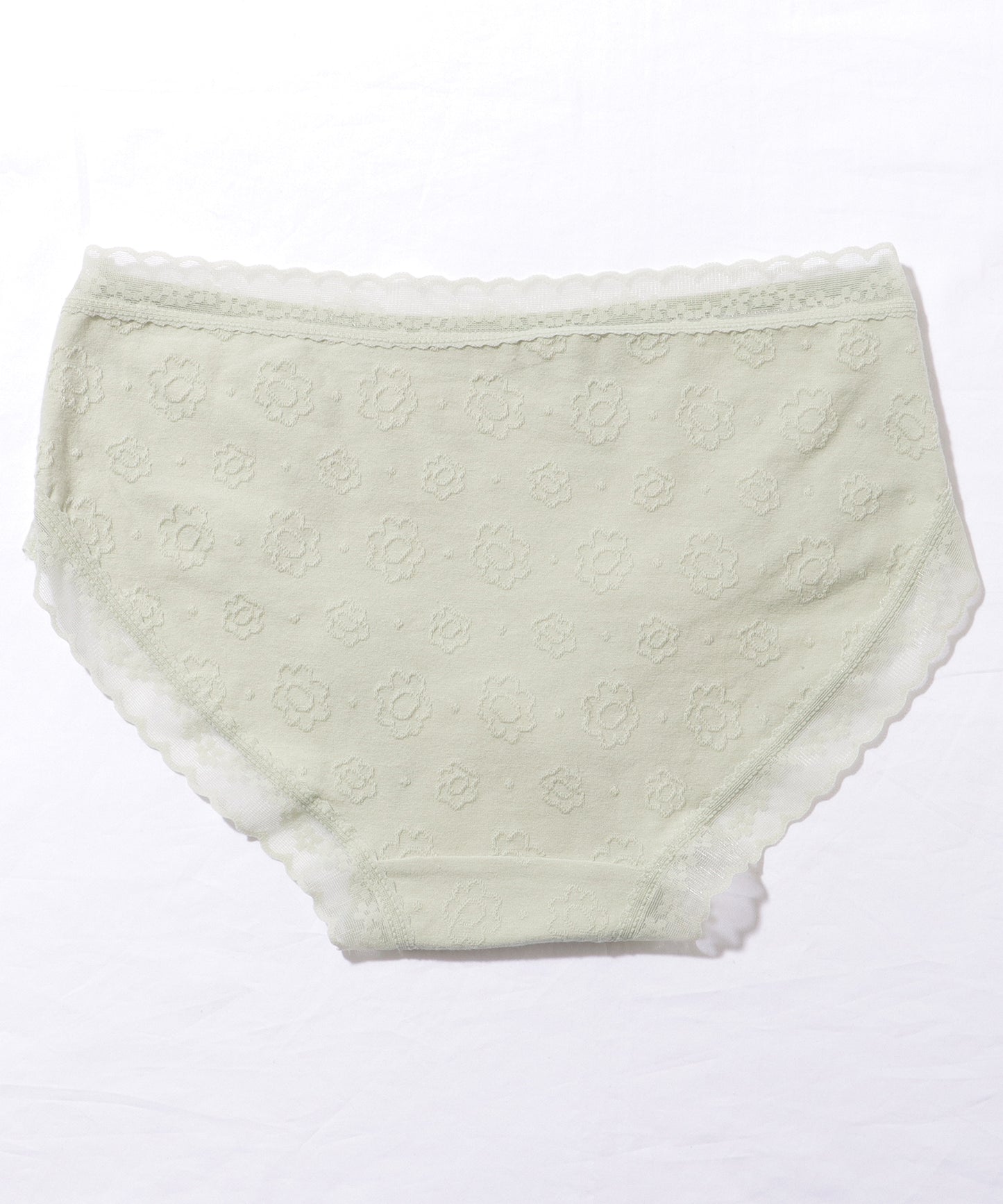 【5枚セット】 ソリッドカラー スカラップ レース 花柄 ショーツ
