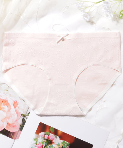 【5枚セット】フラワー ビジュー チャーム付き 花柄 ショーツ
