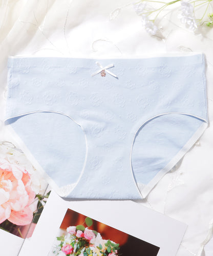 【5枚セット】フラワー ビジュー チャーム付き 花柄 ショーツ