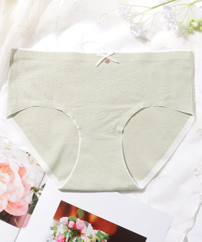 【5枚セット】フラワー ビジュー チャーム付き 花柄 ショーツ