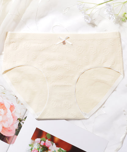 【5枚セット】フラワー ビジュー チャーム付き 花柄 ショーツ