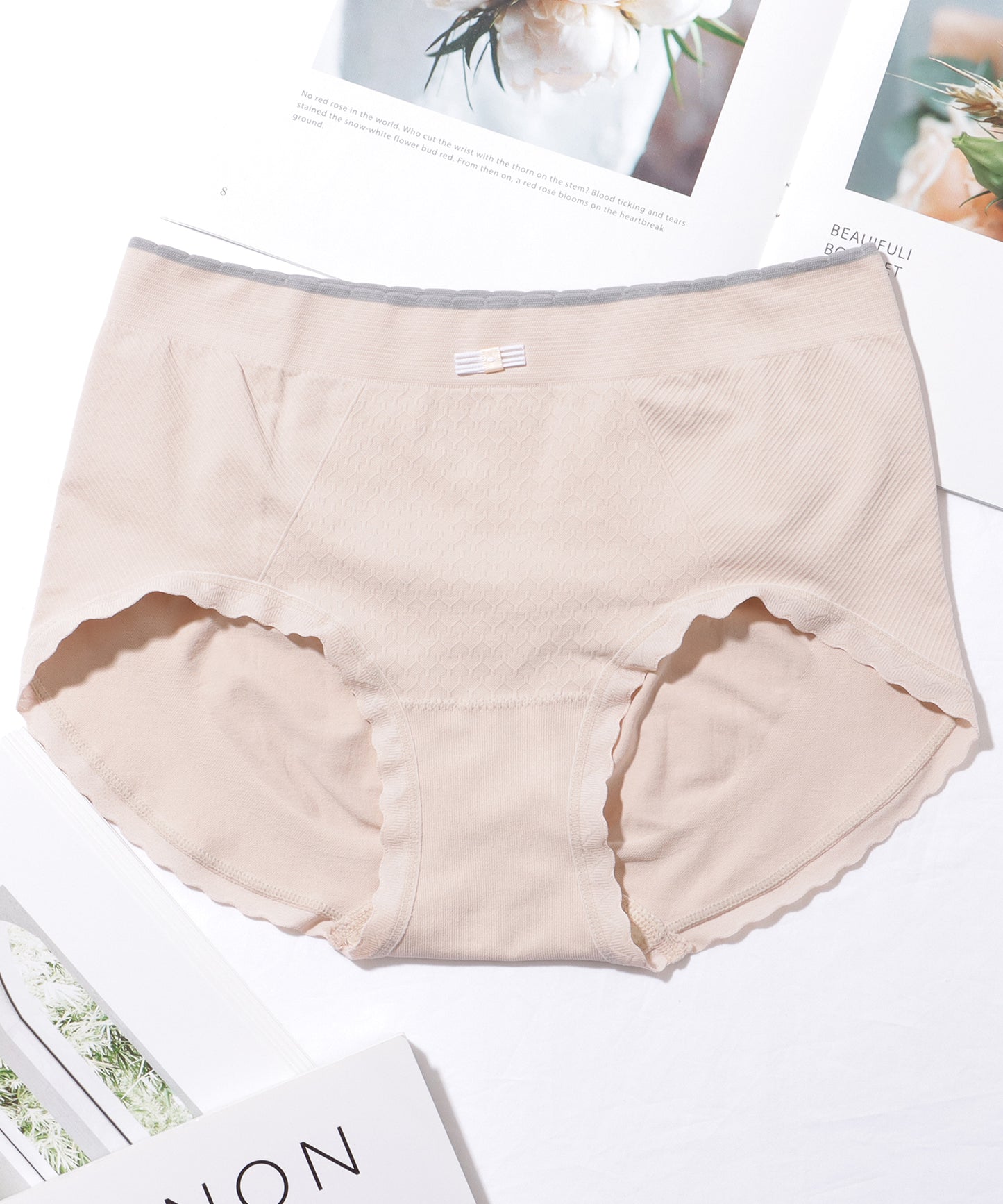 【5枚セット】 配色 ライン リボン付き ボーイズレッグ ショーツ