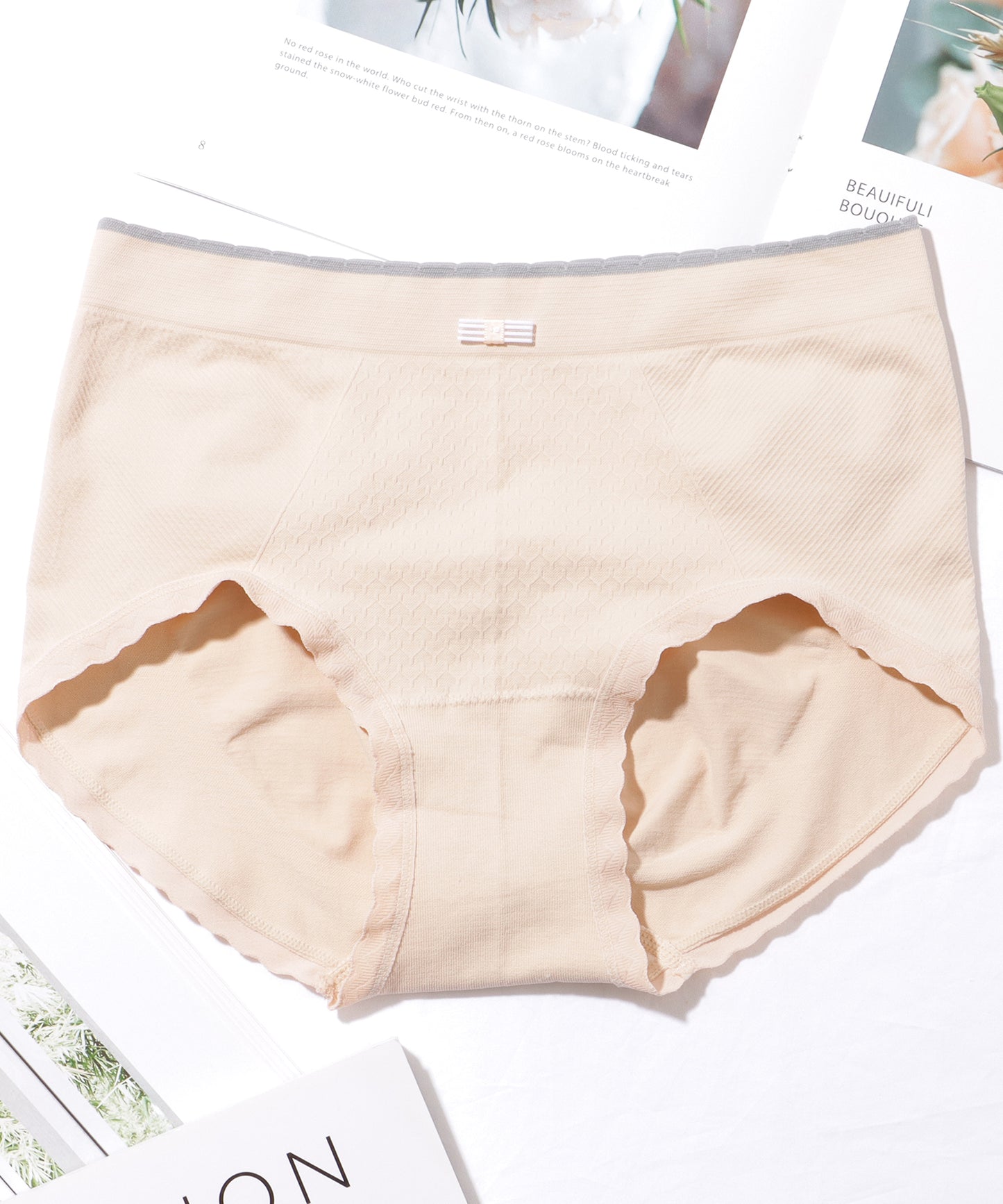 【5枚セット】 配色 ライン リボン付き ボーイズレッグ ショーツ