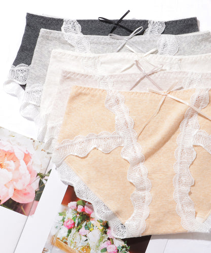 【5枚セット】 レース ライン ソフト コットン ショーツ