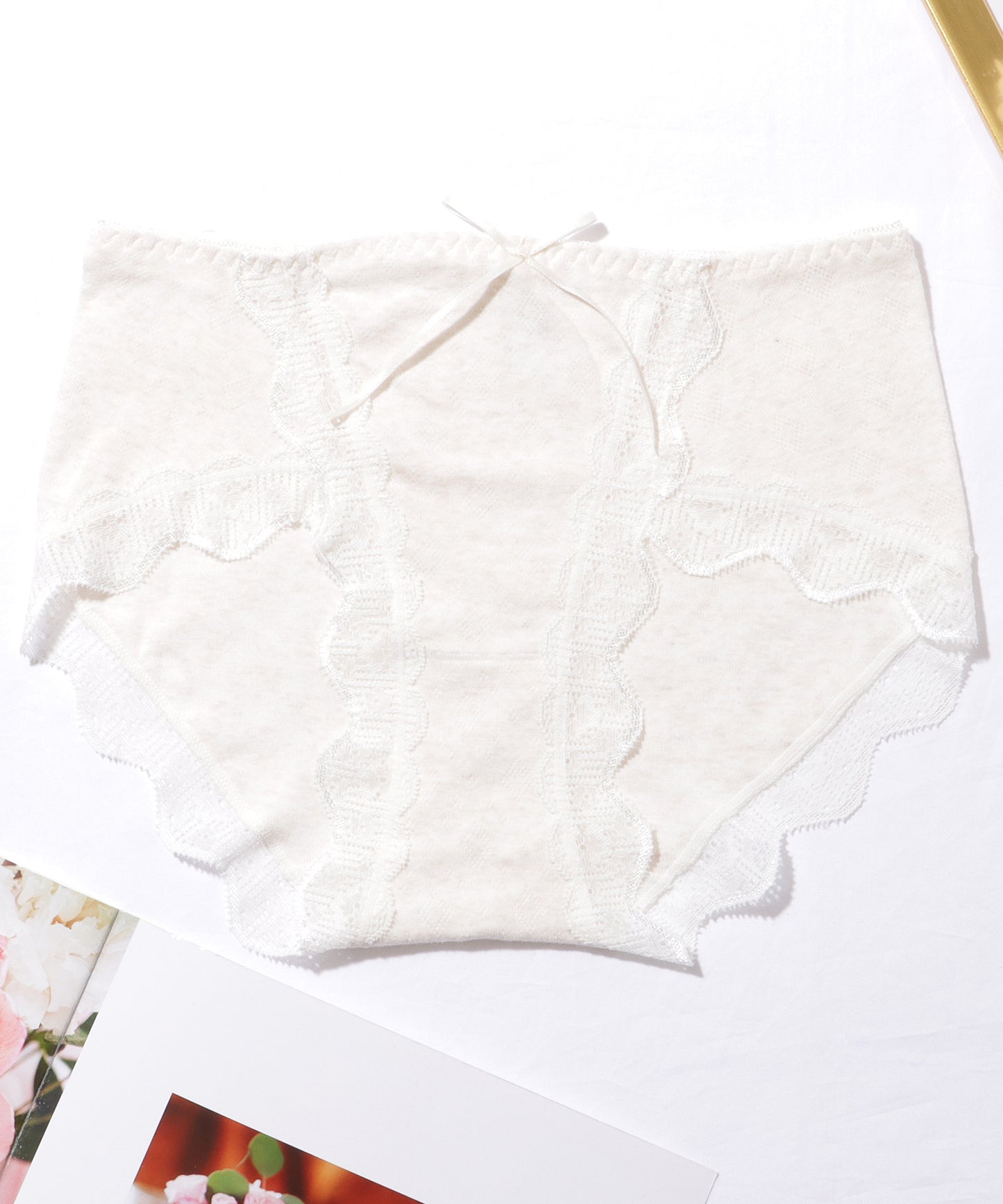 【5枚セット】 レース ライン ソフト コットン ショーツ
