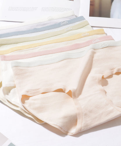【6枚セット】 配色 コットン ソフト ベーシック ショーツ