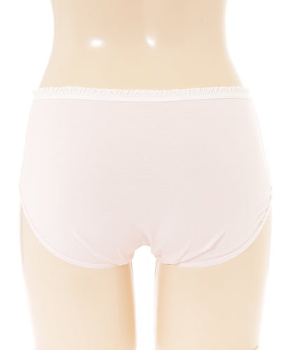 【6枚セット】配色 フリル リボン付き ショーツ