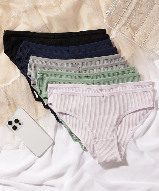 【10枚セット】ソリッドカラー リブ トライアングル ショーツ