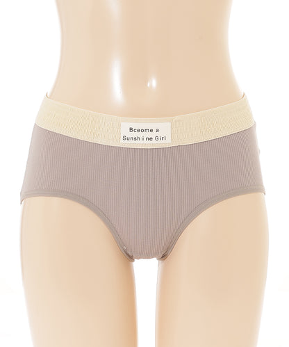 【5枚セット】配色 バンド リブ ショーツ