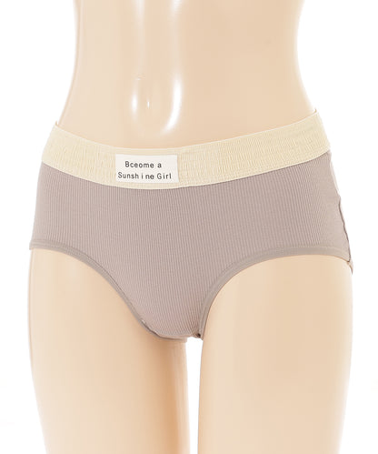 【5枚セット】配色 バンド リブ ショーツ