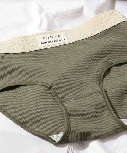 【5枚セット】配色 バンド リブ ショーツ