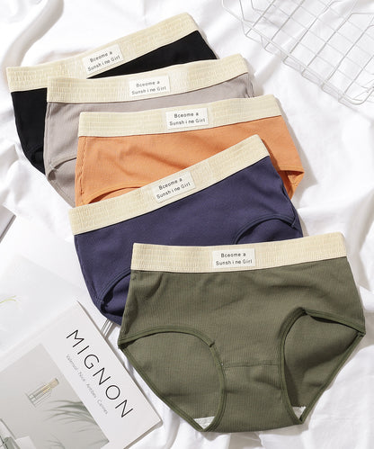 【5枚セット】配色 バンド リブ ショーツ