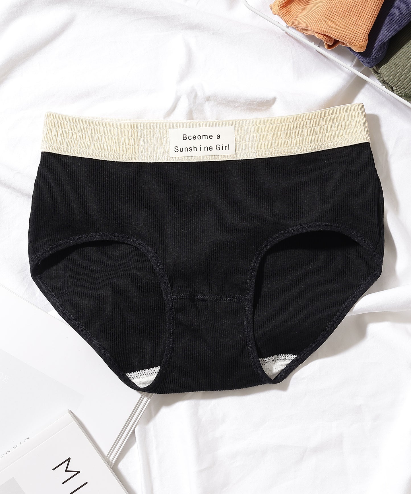 【5枚セット】配色 バンド リブ ショーツ