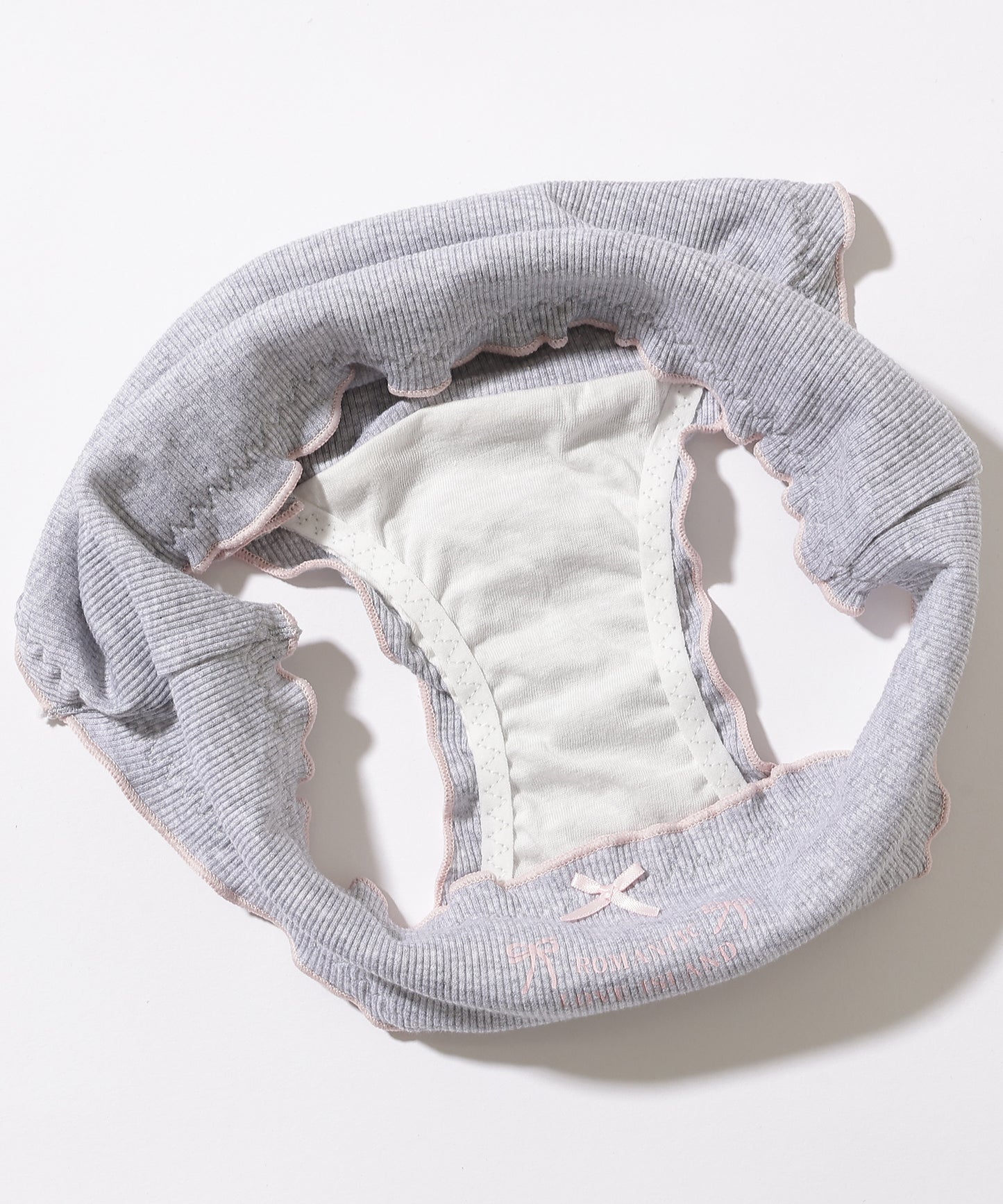 【5枚セット】配色 メロウ リボン ワンポイント ショーツ