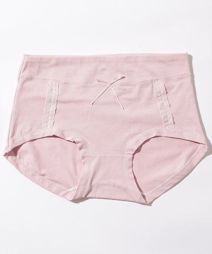 【7枚セット】ソリッドカラー リボン ボーイズレッグ ショーツ