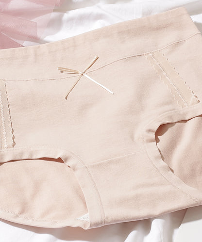 【7枚セット】ソリッドカラー リボン ボーイズレッグ ショーツ