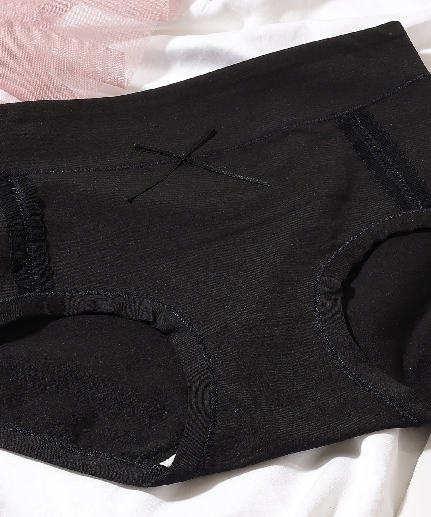 【7枚セット】ソリッドカラー リボン ボーイズレッグ ショーツ