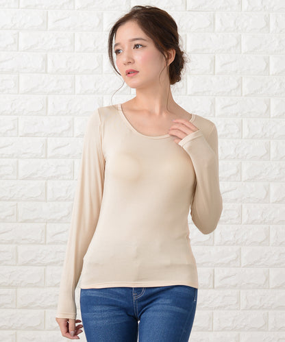 カップ付き長袖Tシャツトップスインナー