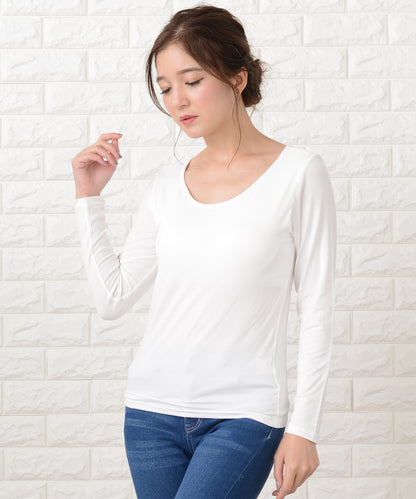 カップ付き長袖Tシャツトップスインナー